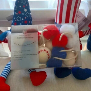 Baseball red white and blue Garland hanging decor party MLB 4th of July party